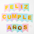 Banderin Feliz Cumpleaños Multicolor Pastel Letras Doradas