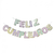 Banderin Feliz Cumpleaños Multicolor Pastel Letras c/Stamping