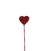 Adorno Pinche Corazon Mini Palito Rojo Metal x 1u.