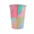 Vaso Polipapel Marmolado Multicolor con Stamping x 8u.