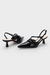 Sapato Scarpin Slingback Couro Verniz - Preto - Maubem