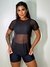 Blusa tule longa preto - comprar online