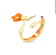 Bracelete Calla Resina Laranja - coleção à flor da pele - comprar online