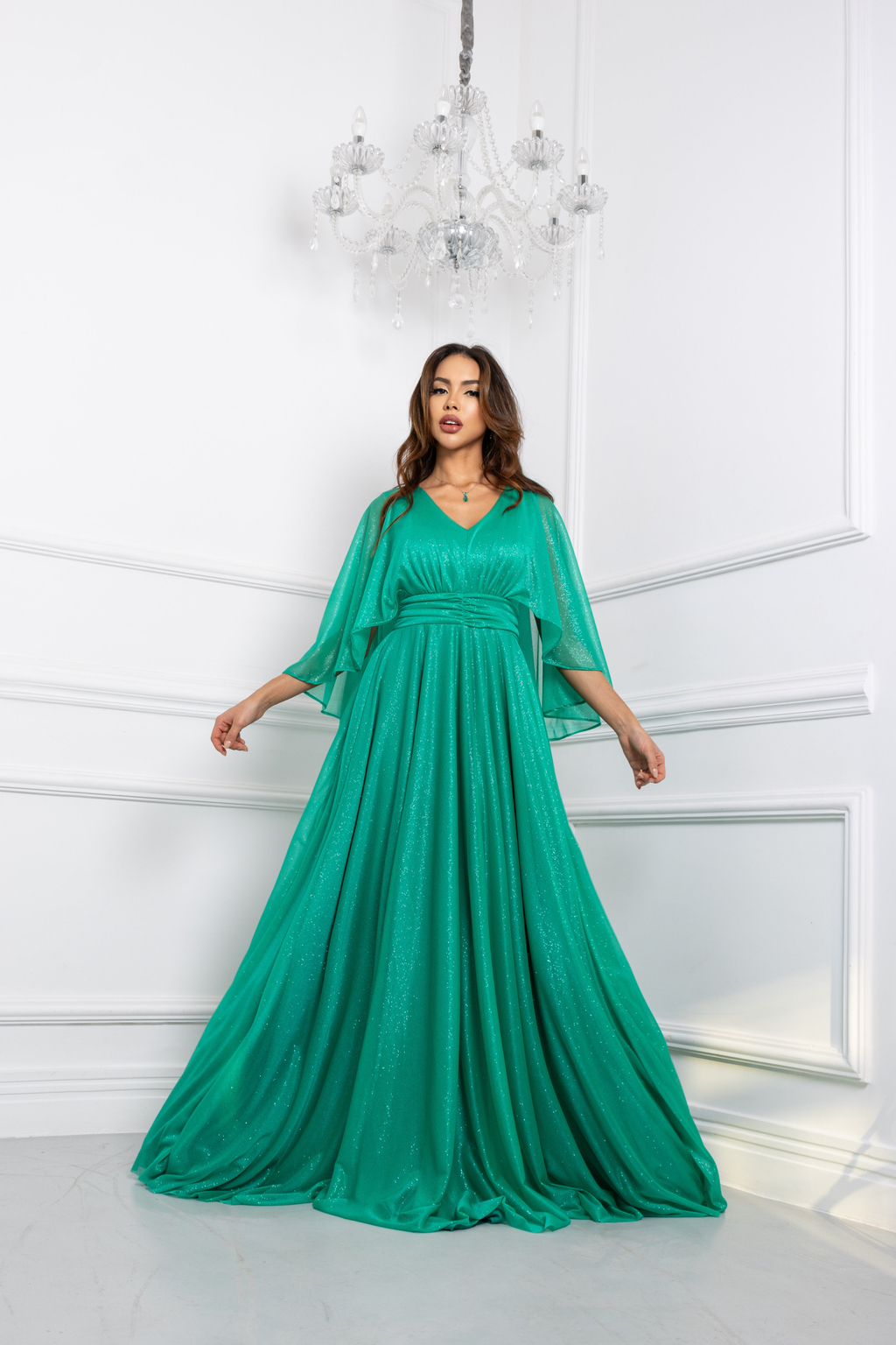 Clarice sequin cape dress hotsell