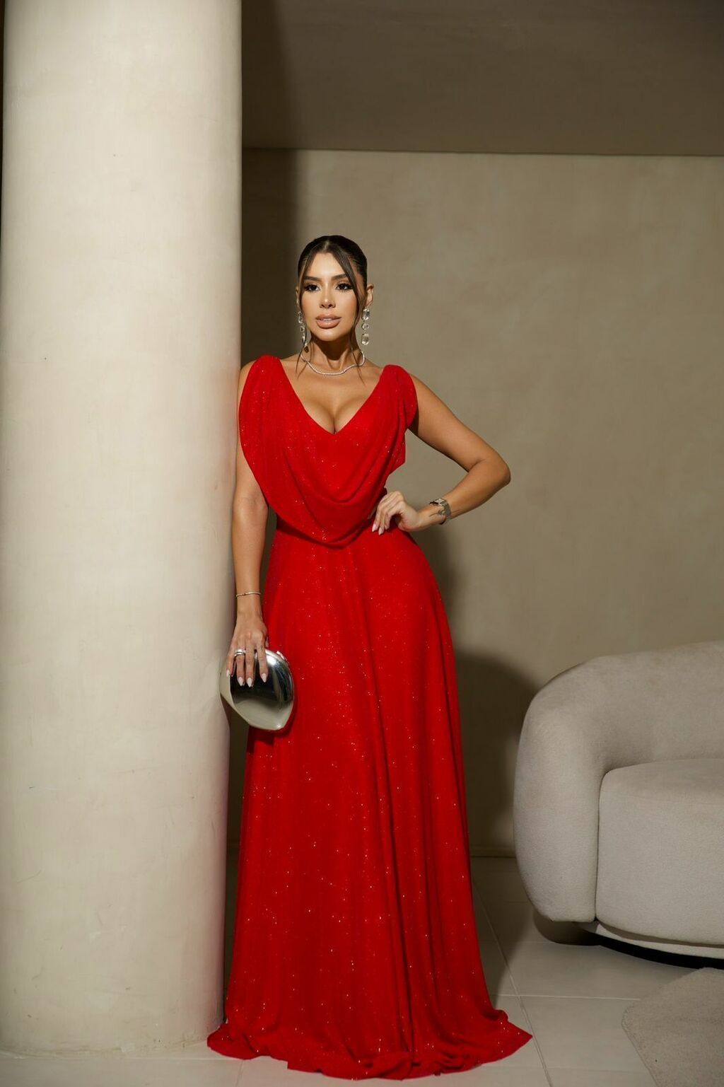 Vestido tul rojo sale