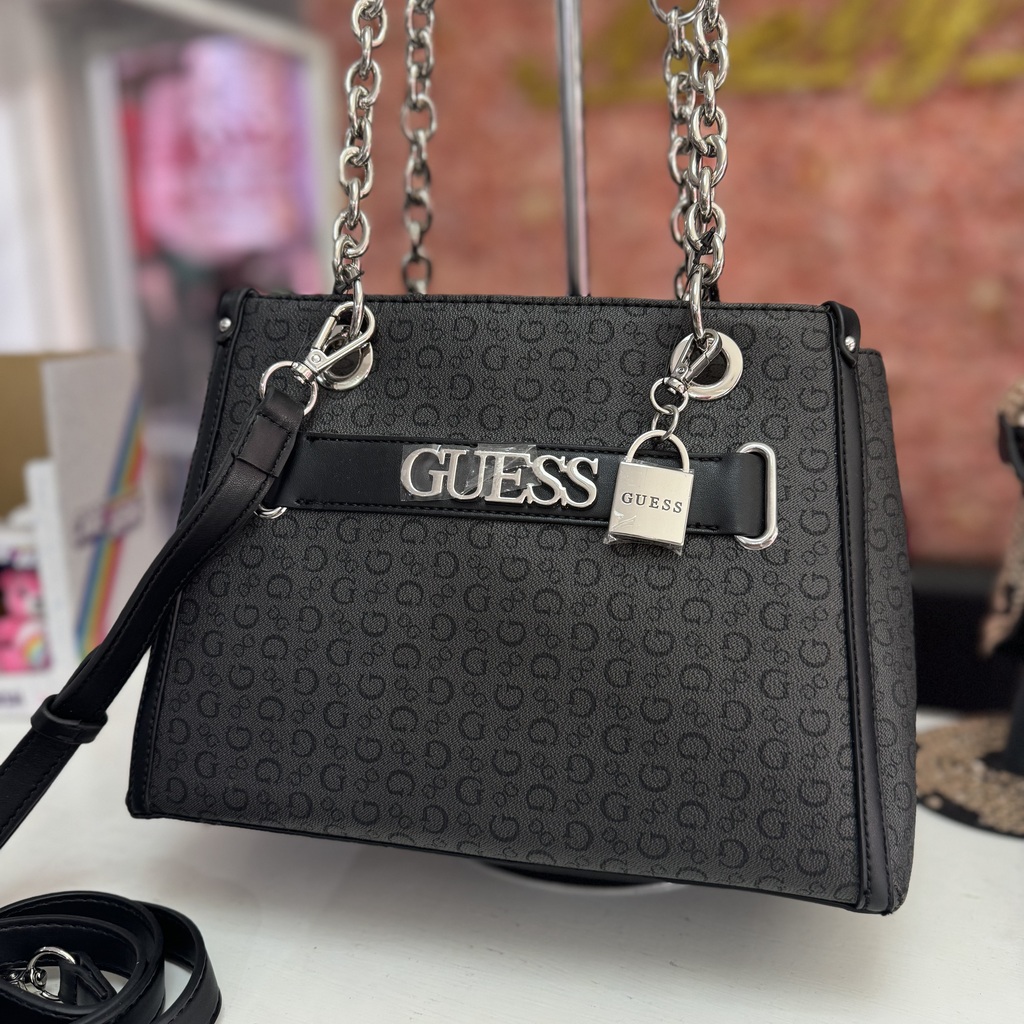 Bolsa guess negra con cadena hotsell