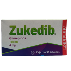 Glimepirida 4mg 30 tabletas (Zukedib)