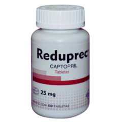 Captopril 25mg 100 tabletas (Reduprec)