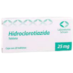 Hidroclorotiazida 25mg 20 tabletas (Shoen)