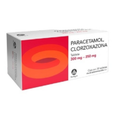 Paracetamol/Clorzoxazona 300mg/250mg 30 Tabletas