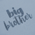 Camiseta infantil azul menino em malha - Bordado Big Brother na internet