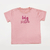 Camiseta rosa coral em malha menina infantil - Bordado Big Sister