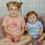 Camiseta rosa coral em malha menina infantil - Bordado Big Sister - loja online