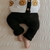 Calça Canelada Tricot bebê infantil - Preta - loja online