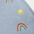 Jardineira tricot bordado sol e arco-íris bebê e infantil - azul na internet