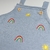 Jardineira tricot bordado sol e arco-íris bebê e infantil - azul - comprar online