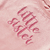 Body camiseta rosa coral menina em malha bebê e infantil - Bordado Little Sister - comprar online