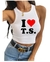 Top crop taylor swift i love TS blanca