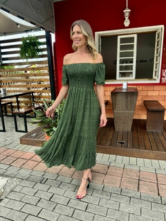 VESTIDO JAQUELINE - VERDE MILITAR