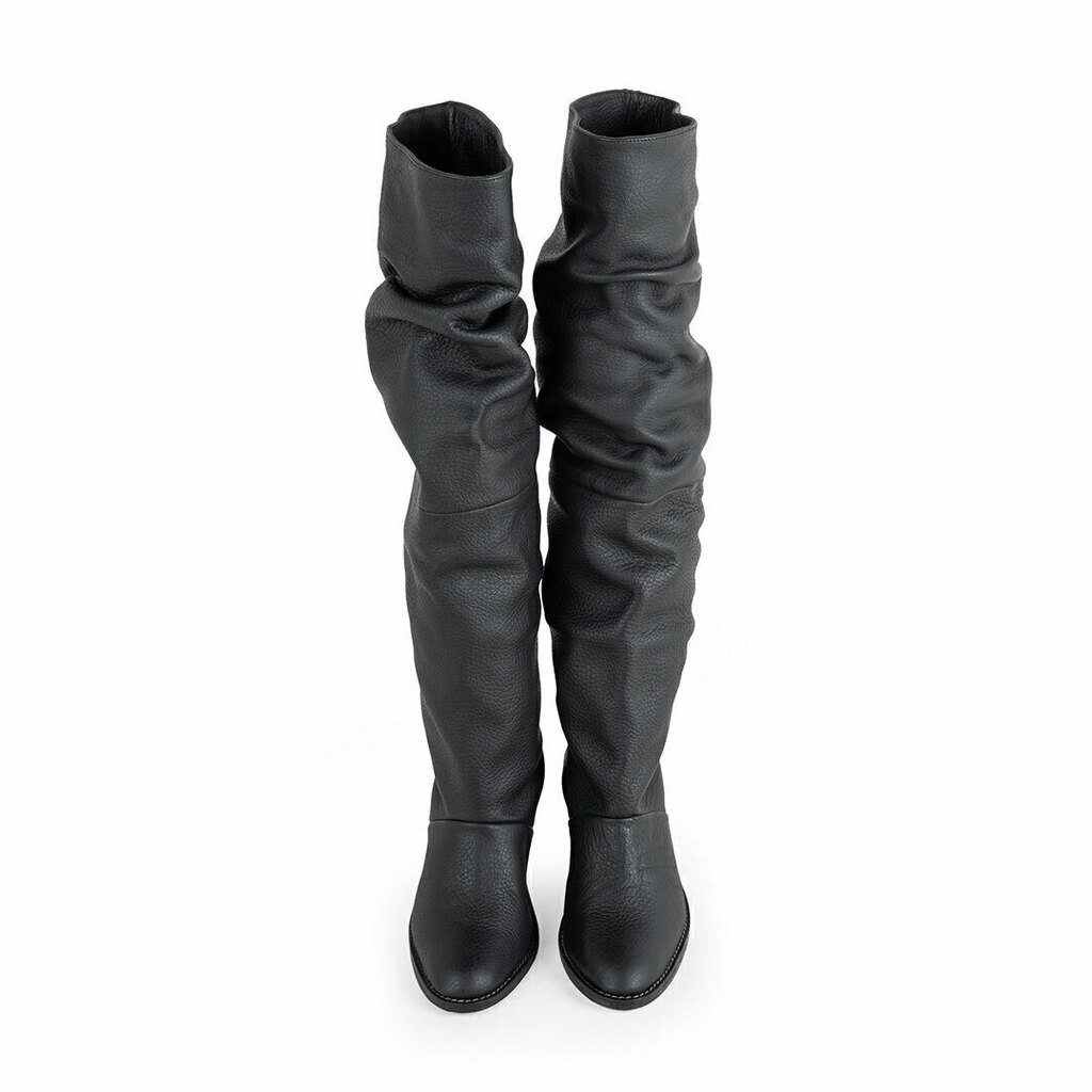 Bota Alta Maxima Bucanera Cuero Vacuno Calera Negro