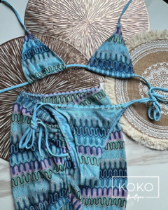 Conjunto estampado azul