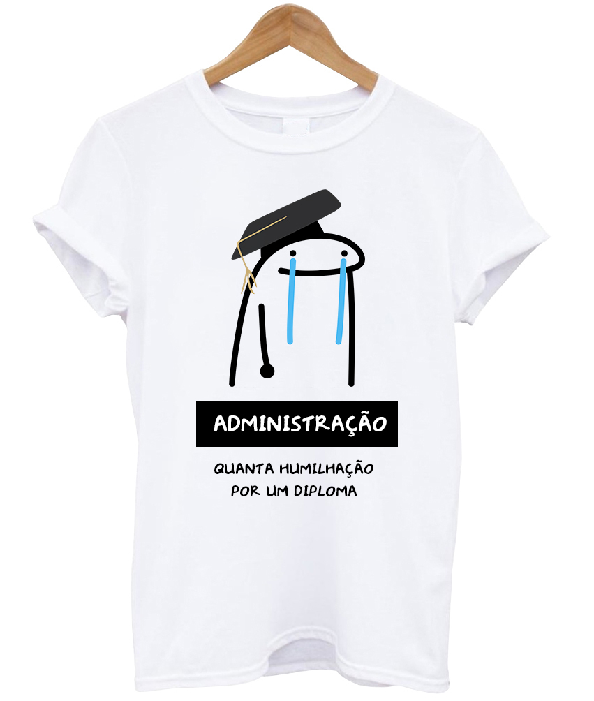 Camiseta 100% poliéster personalizada cursos/profissões flork ADMINISTRAÇÃO