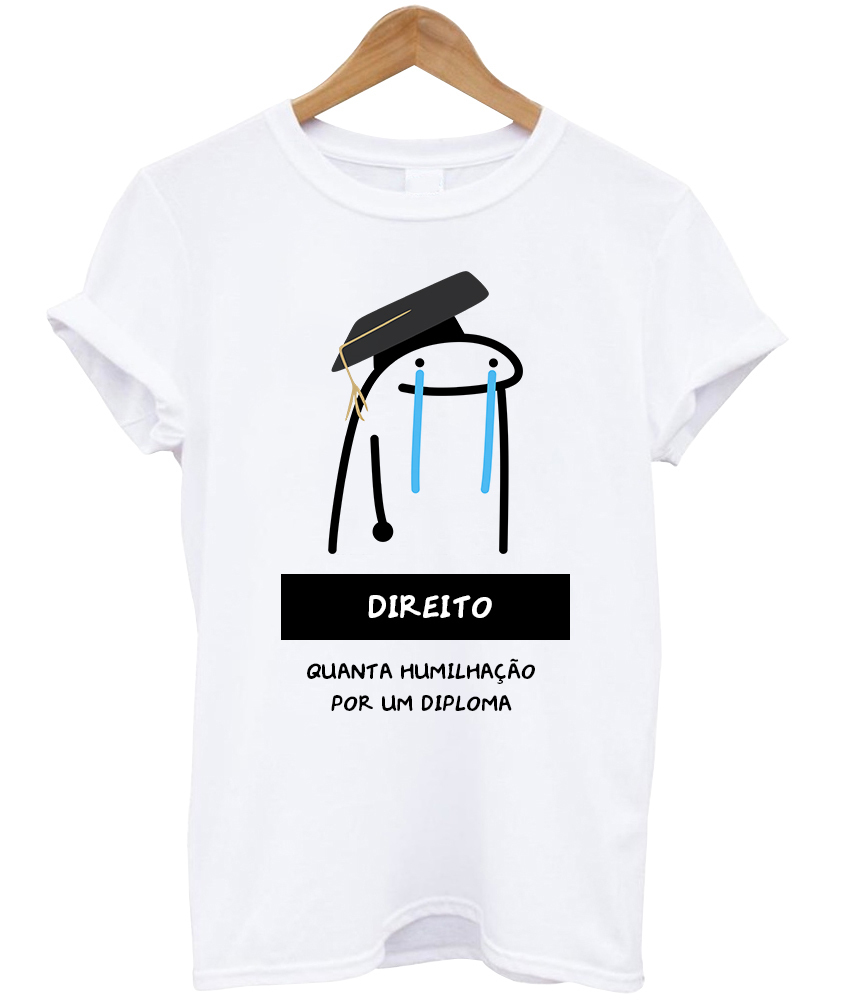 Camiseta 100% poliéster personalizada cursos/profissões flork DIREITO