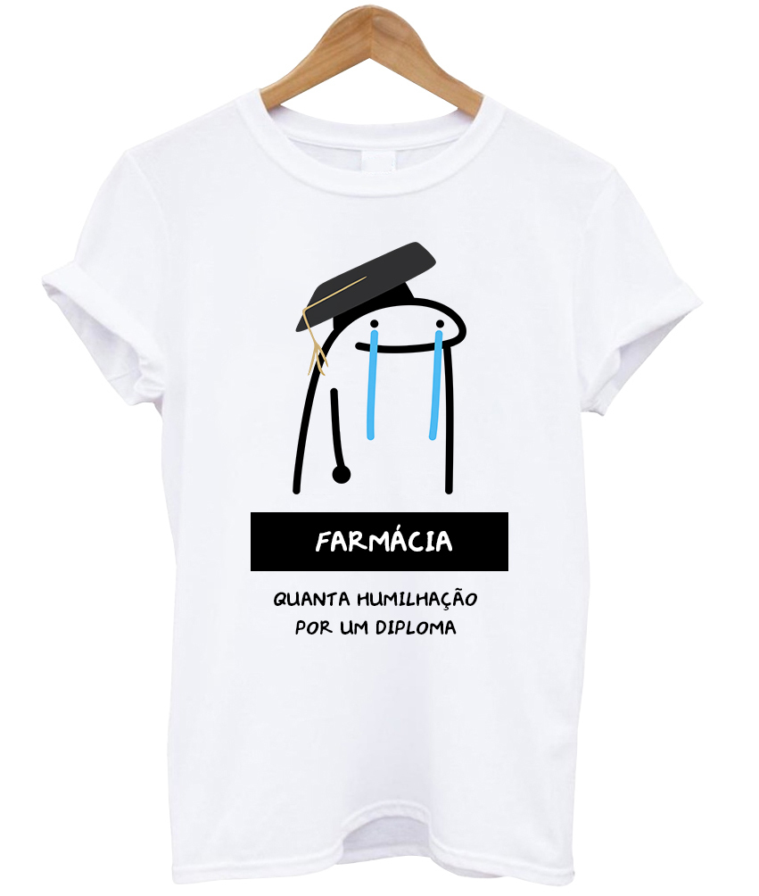 Camiseta 100% poliéster personalizada cursos/profissões flork FARMÁCIA