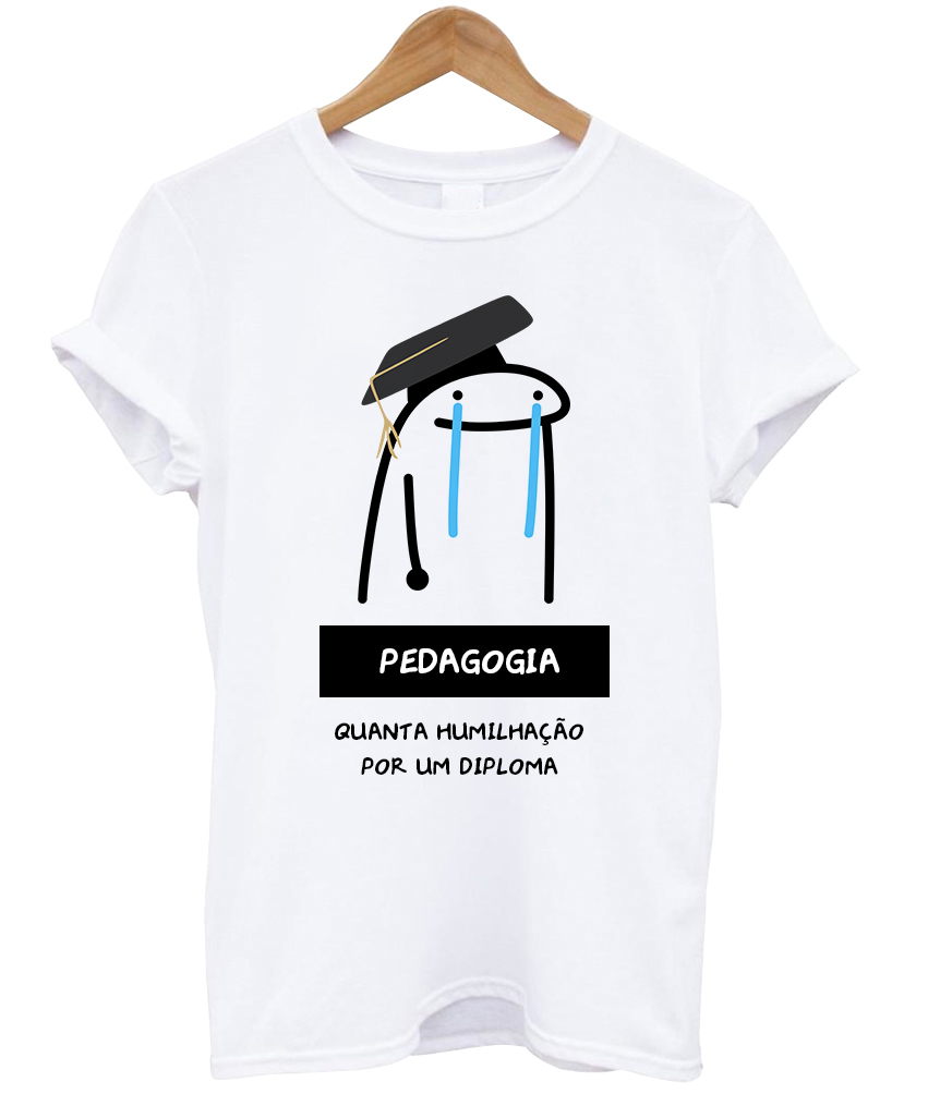 Camiseta 100% poliéster personalizada cursos/profissões flork PEDAGOGIA