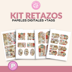 Pack de 12 papeles digitales VINTAGE GREEN - (copia)