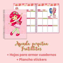 FRUTILLITAS (Agenda Perpetua + Cuadernos + Stickers) Archivo digital