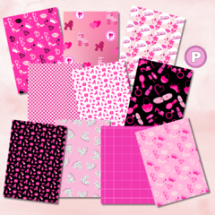 Pack of 10 Digital Papers BARBIE