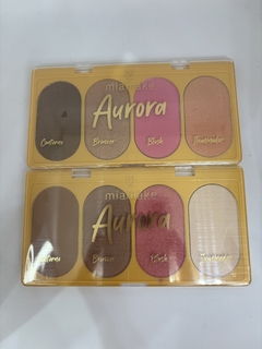 Quarteto de Contorno, Bronzer, Blush e Iluminador - Mia Make Aurora na internet