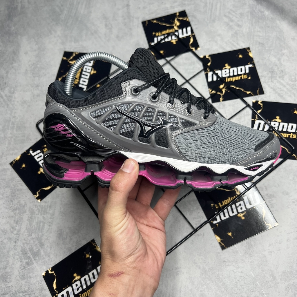 mizuno prophecy 9 preto com rosa e branco