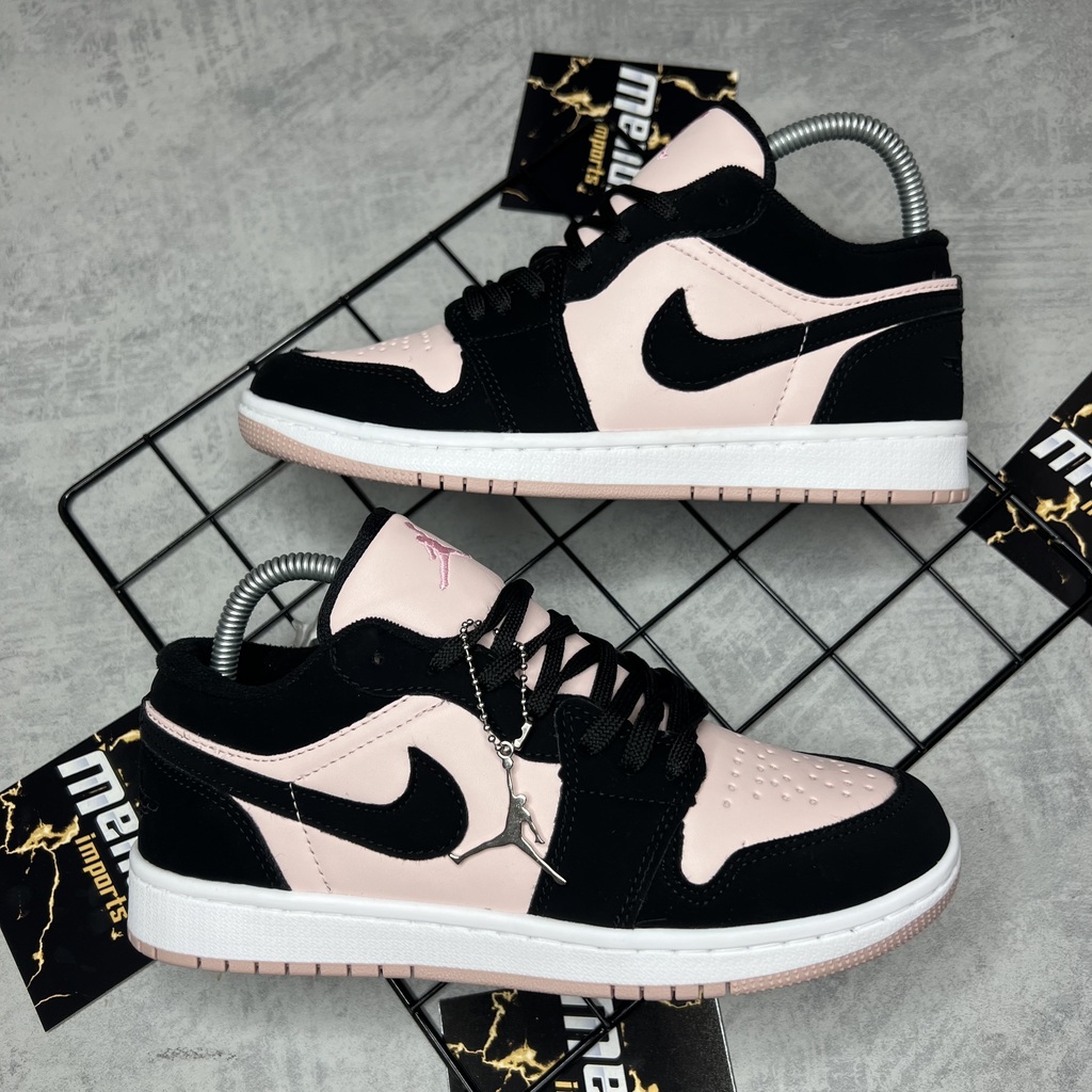 Air Jordan Low Preto col rosa Menor Imports