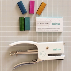 Kit Mini Grampeador Profissional com 1000 Grampos Coloridos - Mimo - comprar online