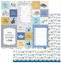 Kit de Papel 30,5 X 30,05 com 6 folhas Coleção My Boys - My Memories Crafts - comprar online