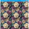 Folha para Scrapbook Estampas Básicas, Flores Com Detalhes Dourados - Coleção Floral 3D - Litoarte