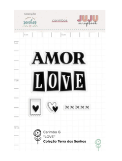 Carimbo G LOVE - Coleção Terra dos Sonhos - JuJu Scrapbook