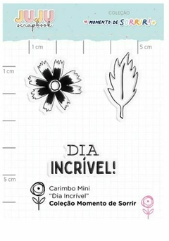 Carimbo Mini Dia Incrível - Coleção Momento de Sorrir | JuJu Scrapbook - comprar online