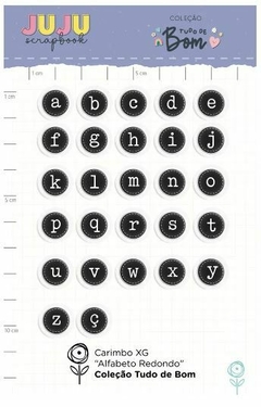 Carimbo XG Alfabeto Redondo - Coleção Tudo de Bom | JuJu Scrapbook
