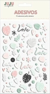 Cartela de Adesivos Puffy - Modelo Love - Juju Scrapbook