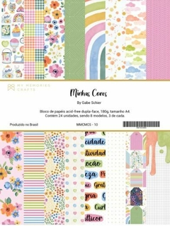 Bloco A4 Coleção Minhas Cores - My Memories Crafts