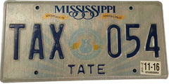 Placa Americana - TAX 054 Mississippi