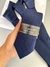 Gravata Slim Linha Premium Azul Marinho Listrada - comprar online