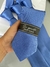 Gravata Italiana - Azul Serenity Escuro quadriculada - comprar online