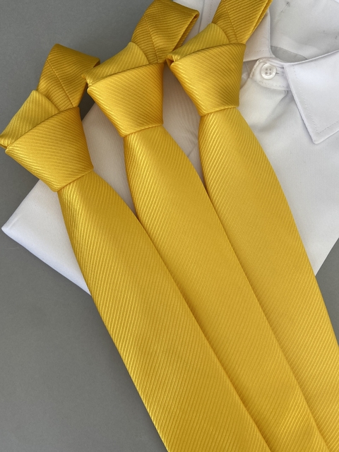 Gravata Linha Premium - Amarela - Preciosa Detalhes