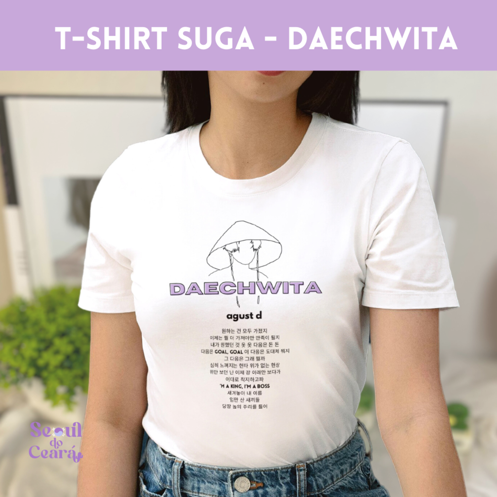 Camisa T shirt do Suga do BTS Daechwita Agust D