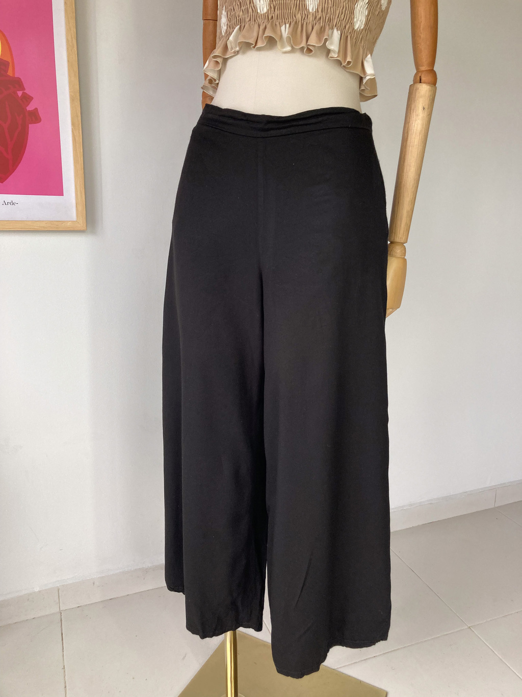 Pantalon culote negro new arrivals