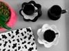 Conjunto Jarra Flor 3 Peças Black And White